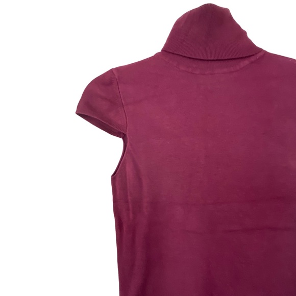 Marciano Burgundy Capped Sleeves Turtleneck - Size XS - Picture 4 of 4